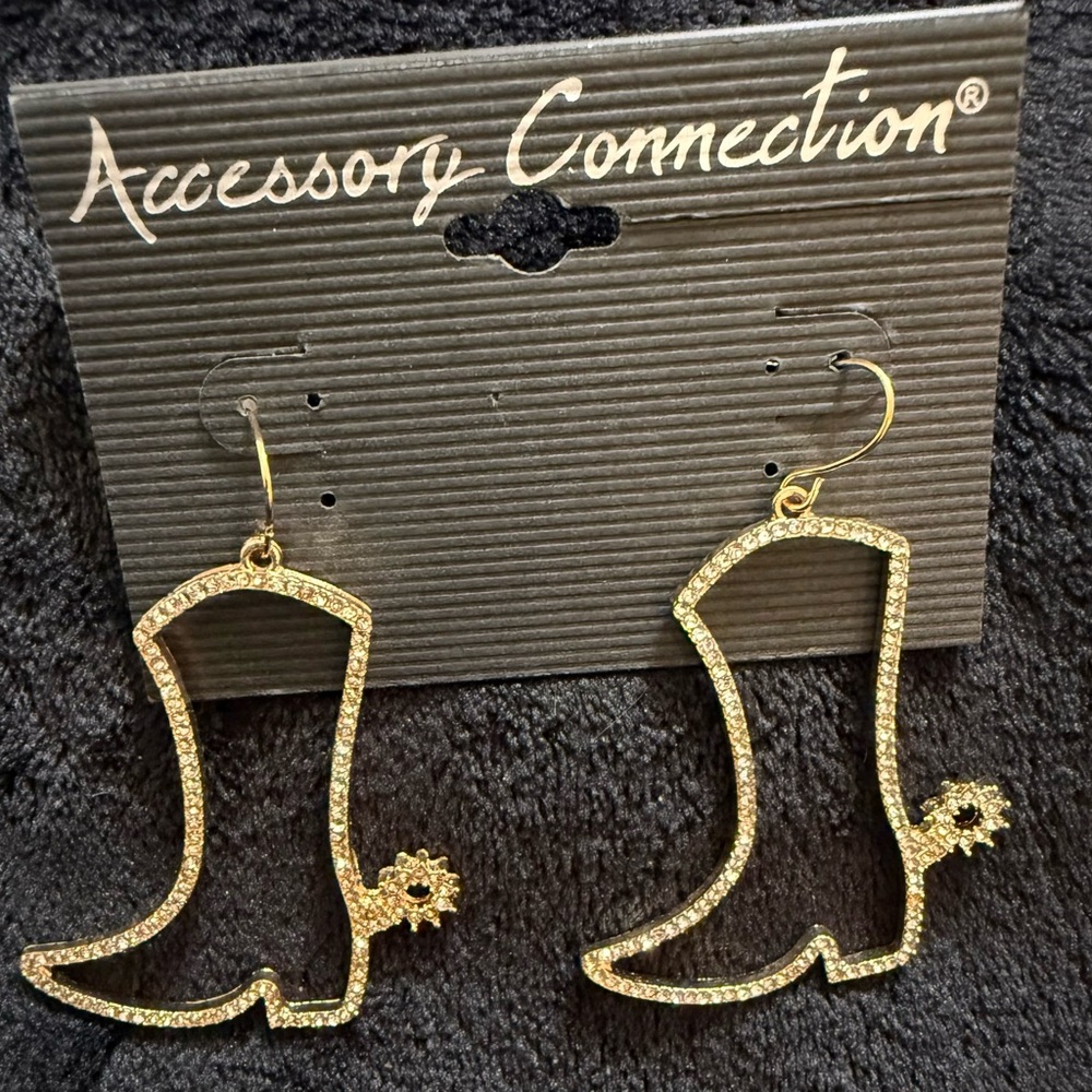 Gold Boot Earrings